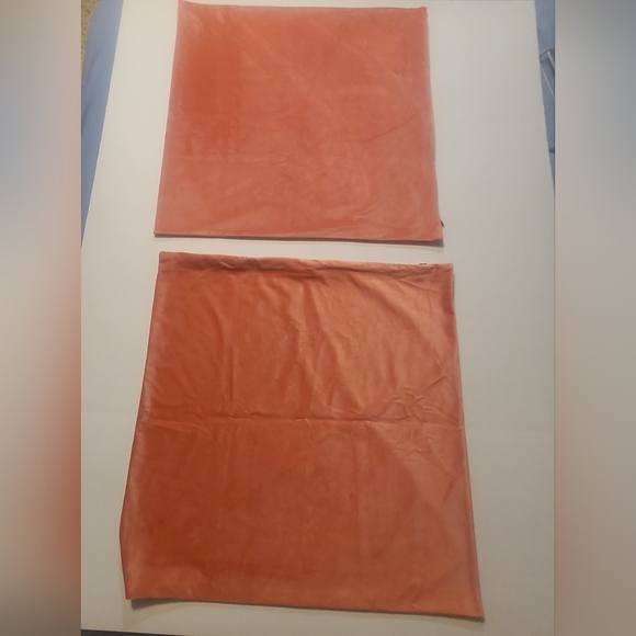 no brand Other - 2 Square Coral Velvet Pillow Covers 21 1/2 Inch X 21 1/2 Inch NWOT